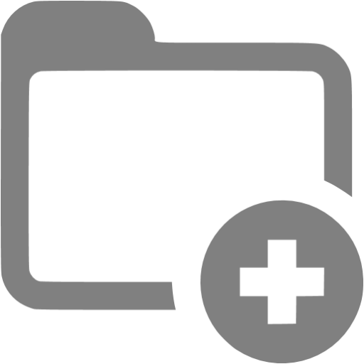 Gray Add Folder Icon