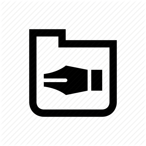 Folder, Organize, Pen, Tool, Vector Drawing Icon