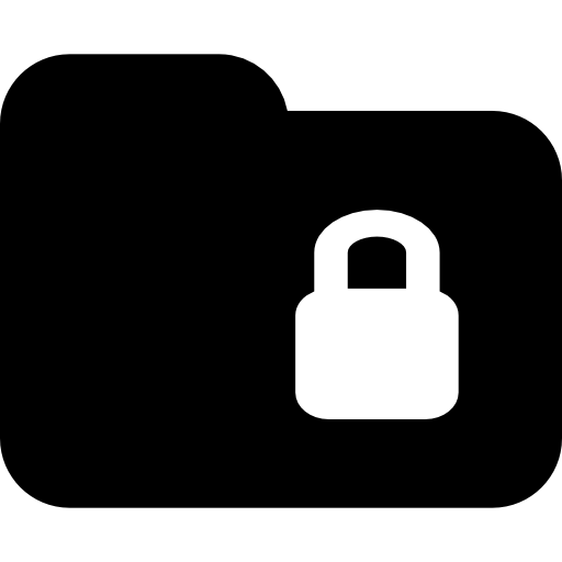 Lock A Folder Interface Symbol Icons Free Download