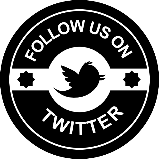 Follow Us On Twitter Retro Badge Icons Free Download
