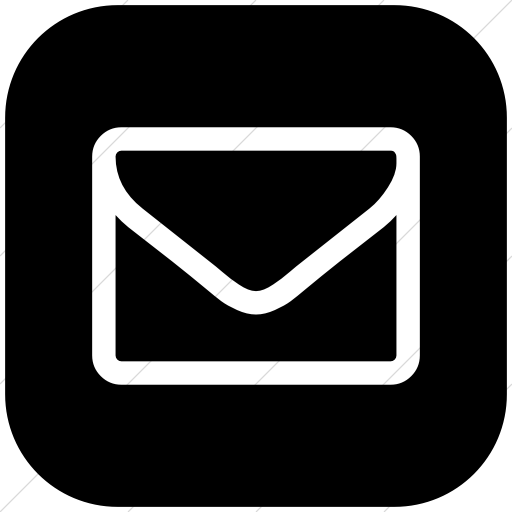 Flat Rounded Square White On Black Bootstrap Font