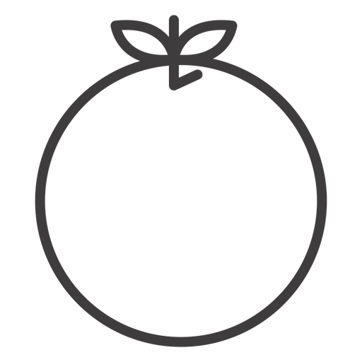 Orange Stroke Food Icon