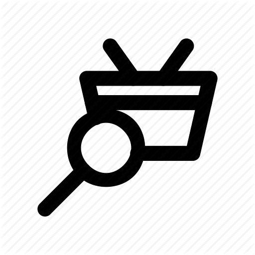 Basket, Food, Magnifier, Search, Shopping Icon