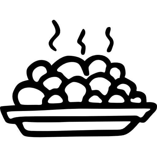 Hot Peas Full Plate Hand Drawn Food