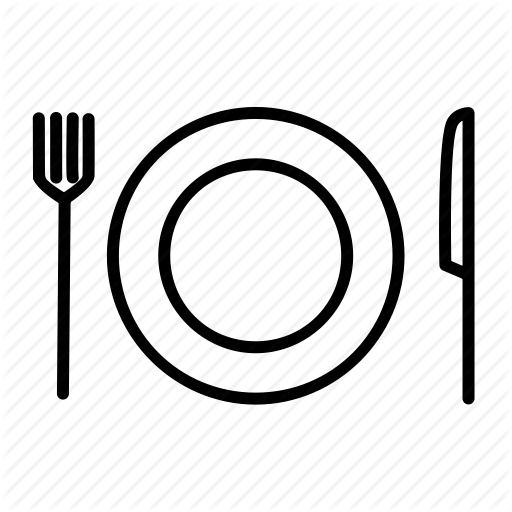 Dish, Food, Fork, Knife, Meal, Plate, Restaurant Icon