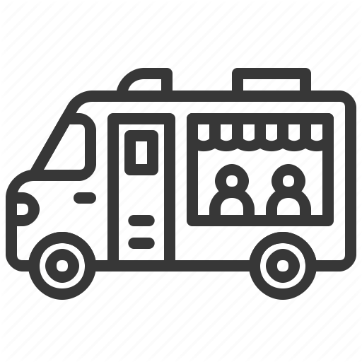 Commerce, Fast Food, Food, Restaurant, Transport, Truck Icon