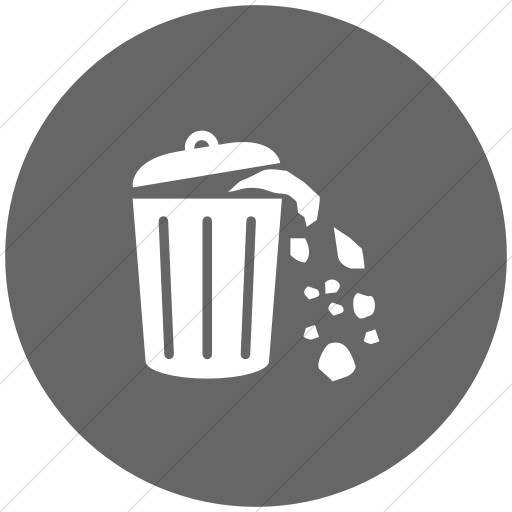 Flat Circle White On Gray Ocha Humanitarians Wash Solid