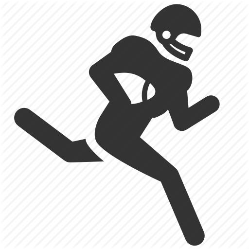 American Football, Player, Rugby, Run, Running, Sport Icon