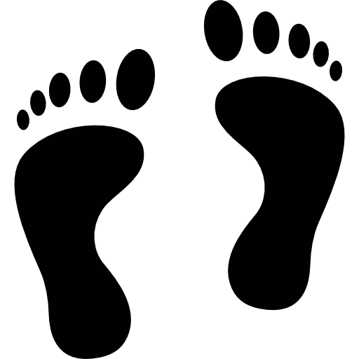 Footprint Silhouette Icons Free Download