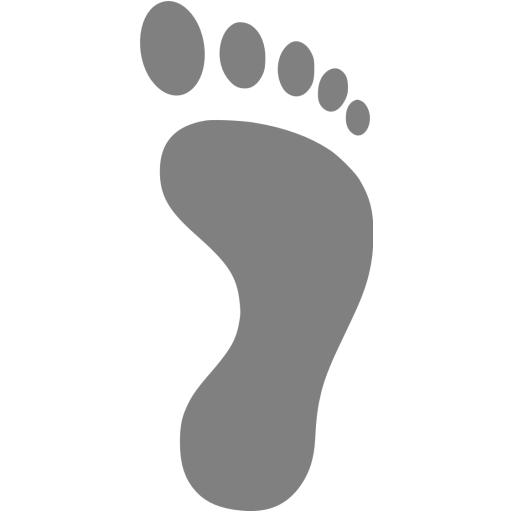 Gray Right Footprint Icon
