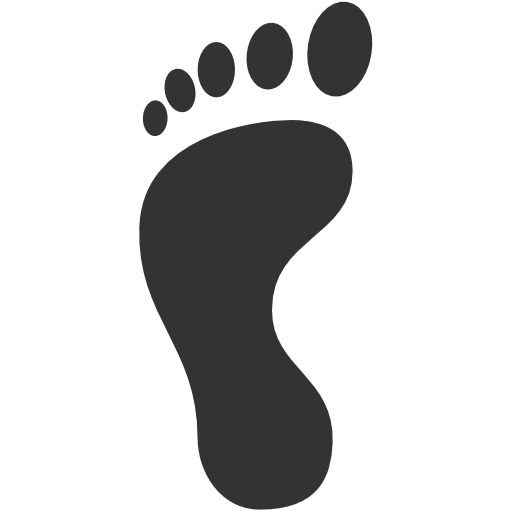 Left, Footprint Icon