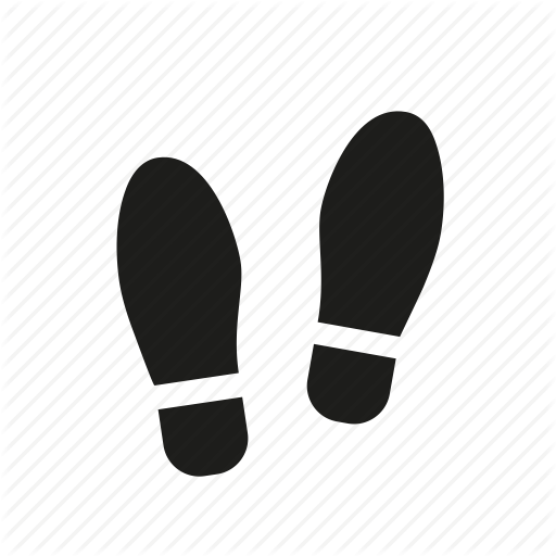 Feet, Footprint, Shoe Prints, Sole, Step, Walk Icon