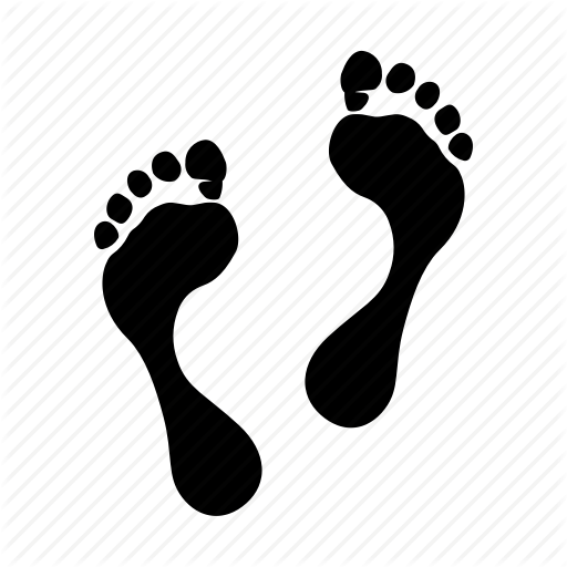 Foot, Footprint, Human, Icons, Print Icon