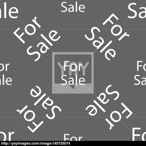 For Sale Sign Icon Real Estate Selling Seamless Pattern