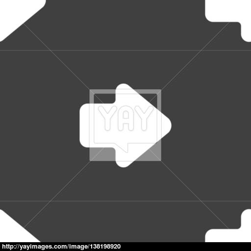 Arrow Right, Next Icon Sign Seamless Pattern On A Gray Background