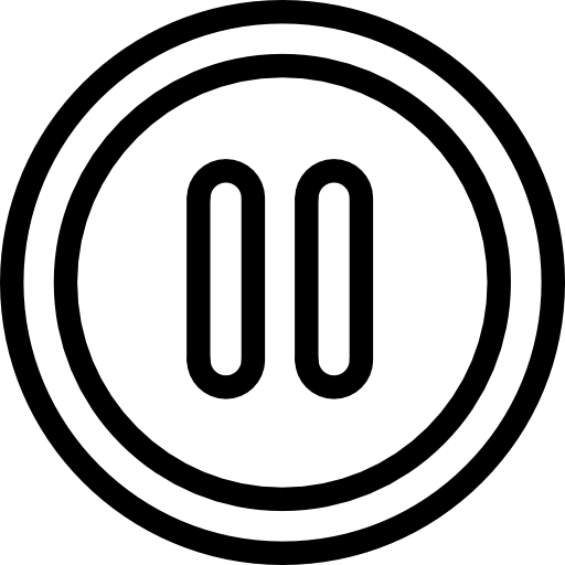 Pause Multimedia Controls Circular Button Outline Icons Free