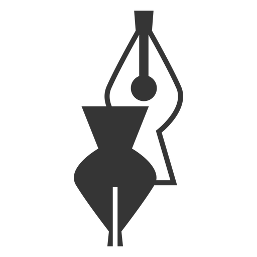 Black And White Fountain Pen Tip Icon