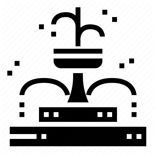 Buildings, Fountain, Garden, Park Icon