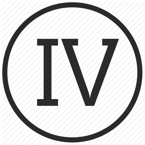 Four, Number, Roman Icon