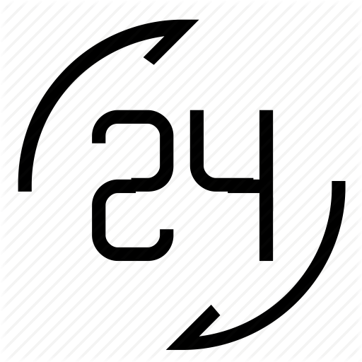 Availability, Hours, Twenty Four Icon
