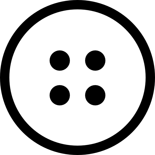 Circular Button With Four Dots Of Holes