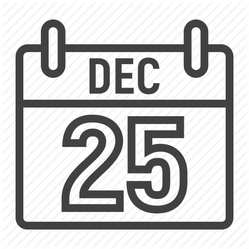 Calendar, Christmas, December, Holiday, New Year, Xmas Icon