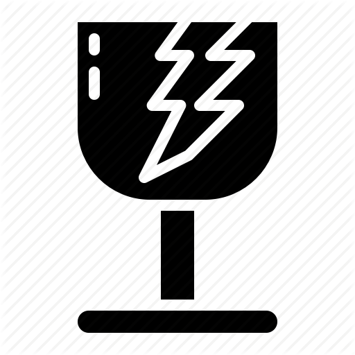 Broken, Fragile, Glass, Warning Icon