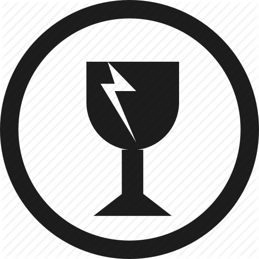 Broken Glass, Fragile, Glass, Shipping Icon