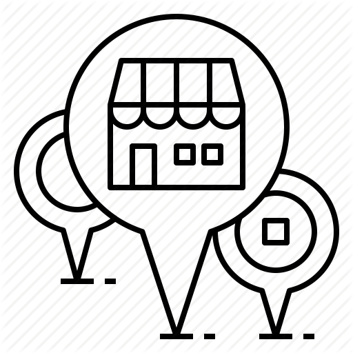 Chain, Location, Map, Pin, Store Icon