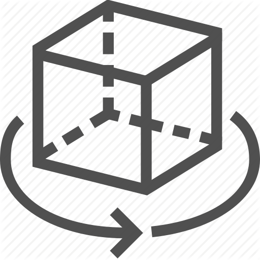 Arrow, Cube, Object, Rotation, Side, View Icon