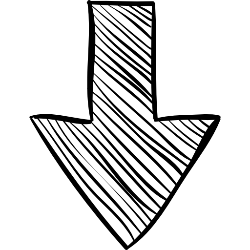 Down Arrow Sketch Free Vector Icons Designed