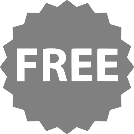 Gray Free Badge Icon