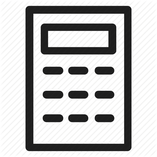 Business, Calculator, Line Icon