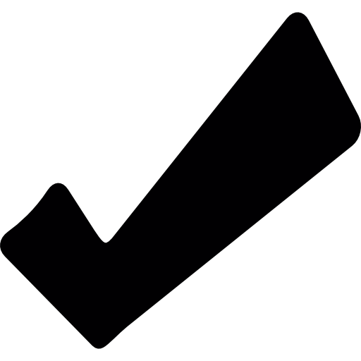 Check Mark Bold And Black Icons Free Download