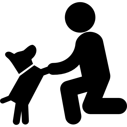 Dog In Front Of A Man Icons Free Download