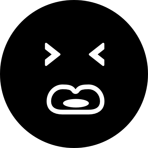 Emoticon Square Face With Closed Eyes And Big Lips Icons Free