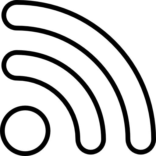 Rss Feed Outlined Sign Icons Free Download