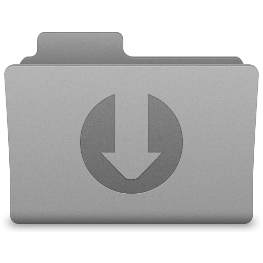 Grey Downloads Folder Icon