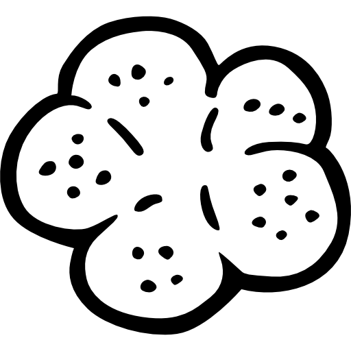 Flower Or Vegetable Leaves Hand Drawn Food Icons Free Download