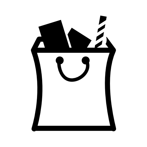 Full Items Inside A Shopping Bag Free Vector Icons Designed