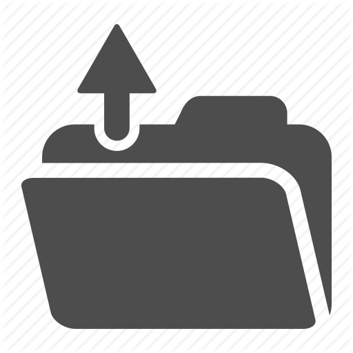 Archive, Arrow, Folder, Open, Out, Up Icon