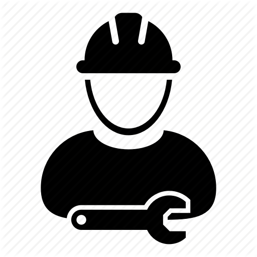 Builder, Construction, Engineer, Hammer, Hard Hat, User, Worker Icon