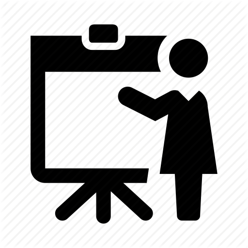 Business, Female, Presentation, Whiteboard, Woman Icon