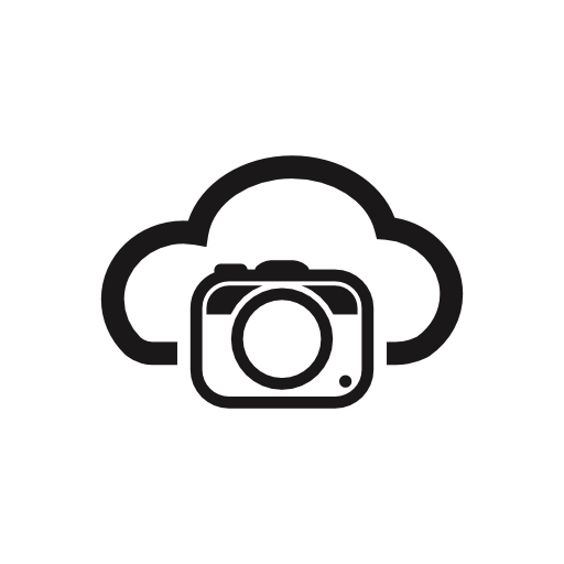 Photo Camera On Internet Cloud Symbol Free Vector Icons Designed