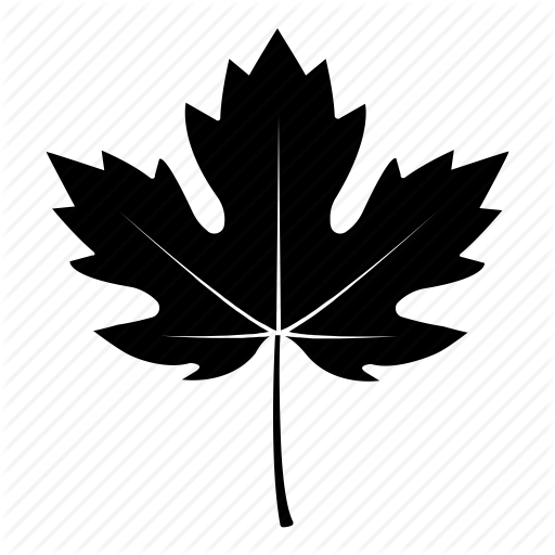 Black Fall Leaves Icon