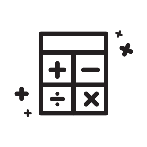 Calculate, Calculator, Doodle, Education, Line, School, Vector Icon