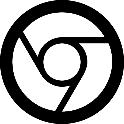 Latest Google Chrome Logo Filled With White Colour Free Logo