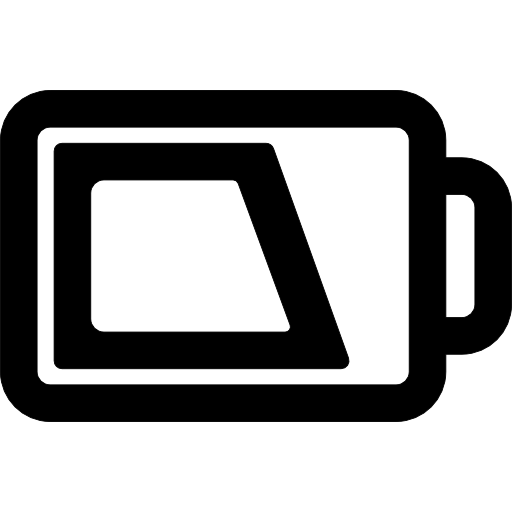 Battery Outline With Charge Icons Free Download