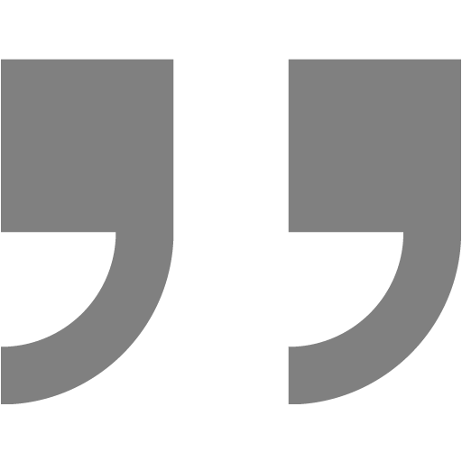 Gray Double Quote Serif Right Icon