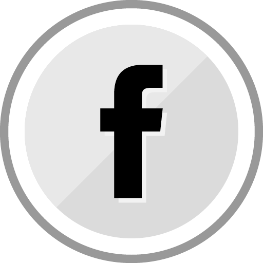 Free Facebook Sleek Silver Round Social Media Icon